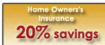 Homeowners insurance, 20% savings